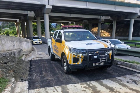 Trânsito é liberado no acesso da Avenida Mário Covas ao Satélite